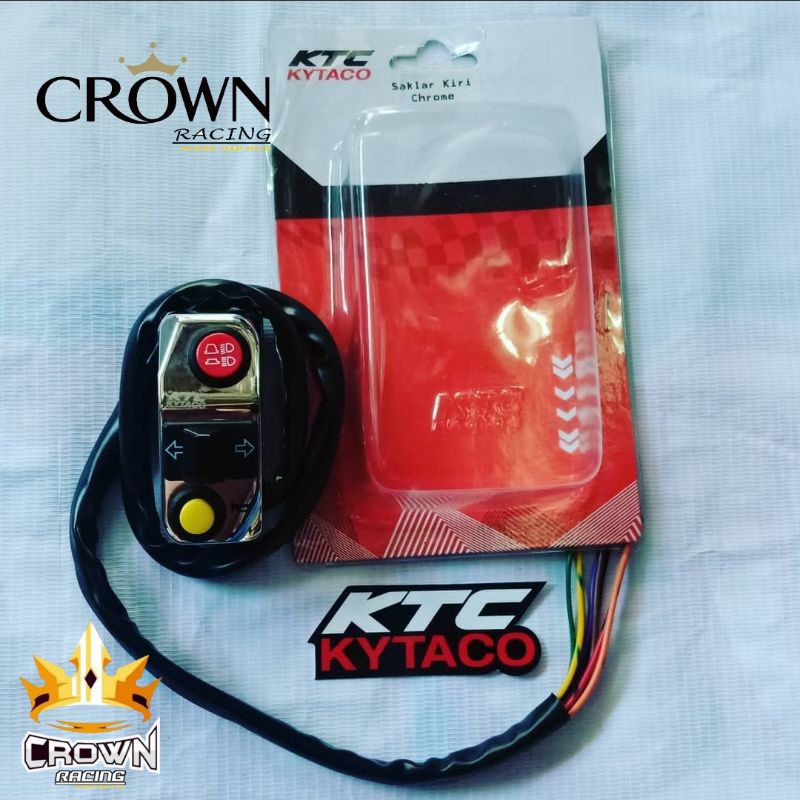 Jual Saklar Kiri Hitam Chrome KTC KYTACO Universal Shopee Indonesia