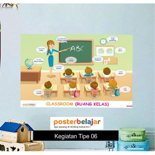 Jual Tipe Posbel Poster Belajar Pendidikan Edukasi Kegiatan