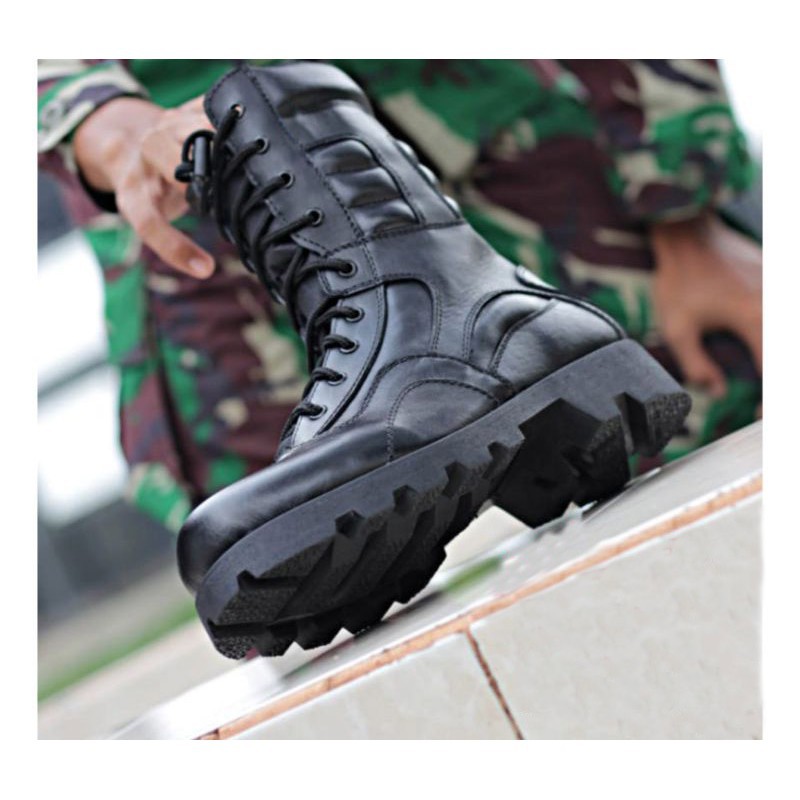 Jual Sepatu Pria Safety Boots Pdl Kulit Asli Jatah Tni Polri Boot