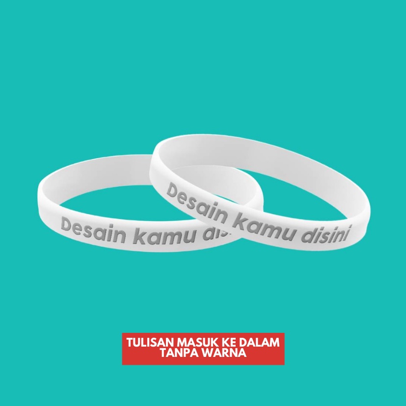 Jual Gelang Custom Satuan Tulisan Masuk Ke Dalam Tanpa Warna Jenis