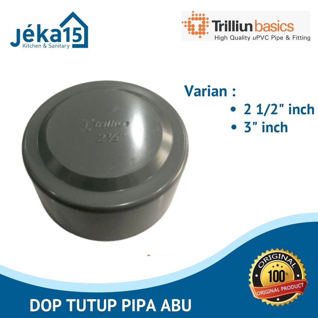 Jual Dop Pipa Pvc Cap Pipa Penutup Pipa Pvc Trilliun Inch