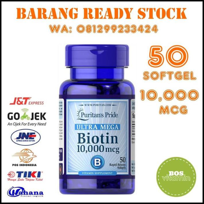 Jual DASYAT PURITAN S PRIDE BIOTIN 10 000MCG 50 SOFTGEL PURITAN USA