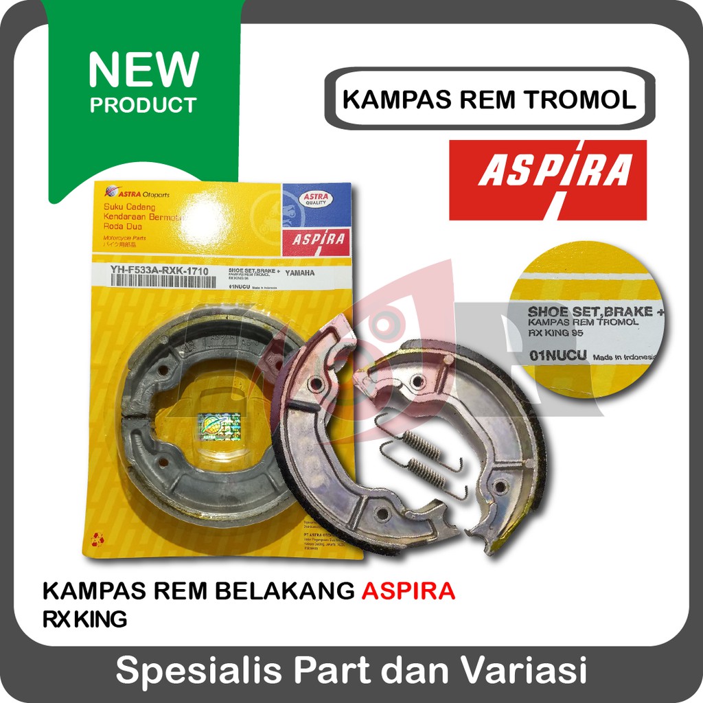 Jual Aspira Kampas Rem Belakang RX King New RX Z Scorpio Pirodo Besar