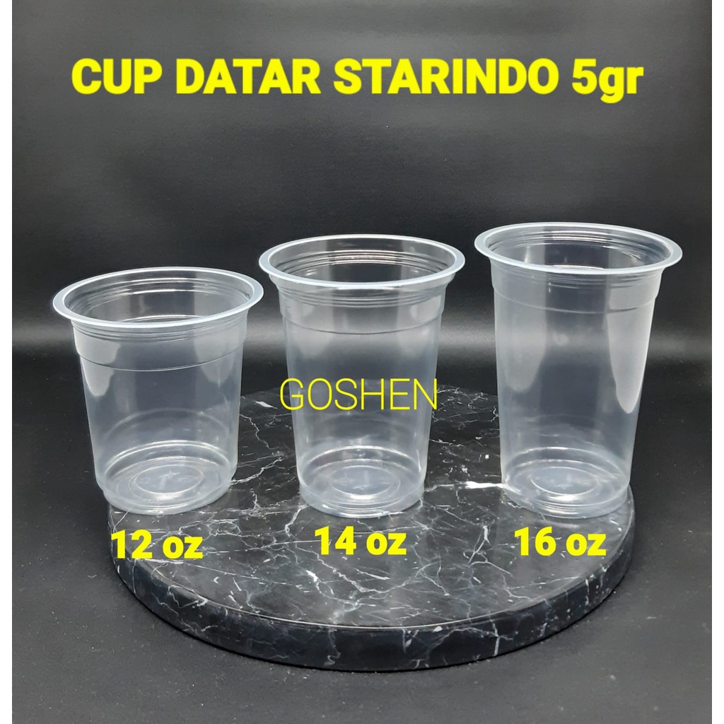 Jual Cup Datar 5 Gr STARINDO 12 14 16 OZ Shopee Indonesia