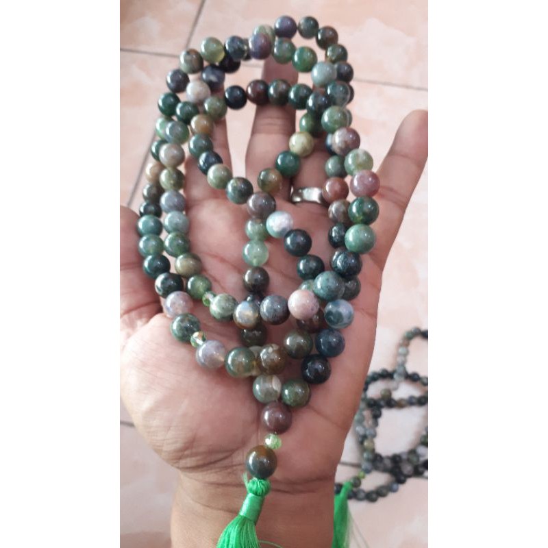 Jual Tasbih Batu Asli Alam Natural Lumut Suliki Badar Lumut Shopee