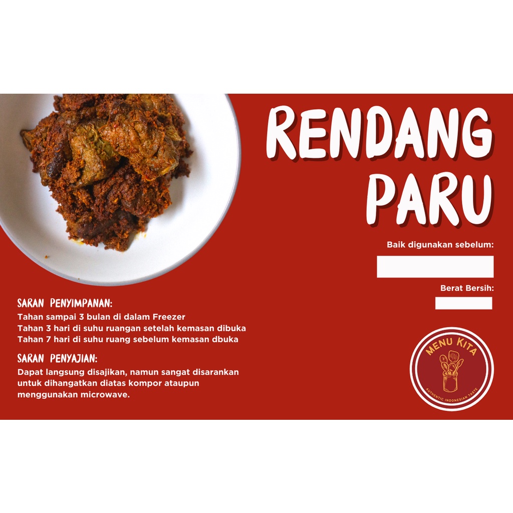 Jual RENDANG PARU KHAS ASLI PADANG PREMIUM QUALITY HALAL