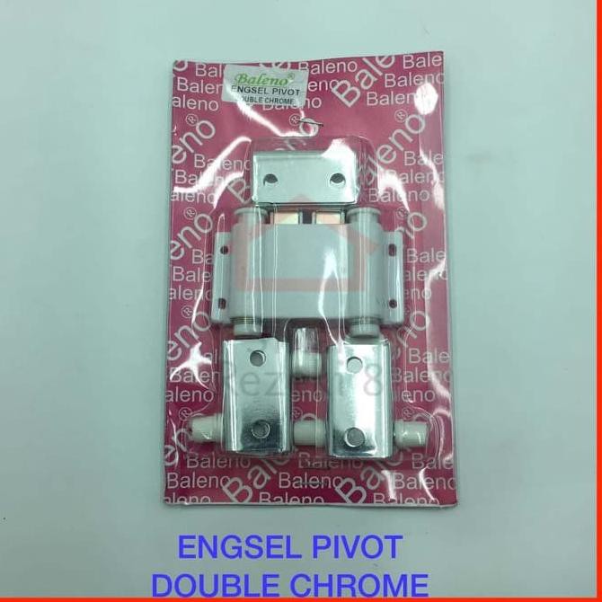 Jual Premium SET Engsel Pivot DOUBLE CHROME Push Magnet Pintu Lemari