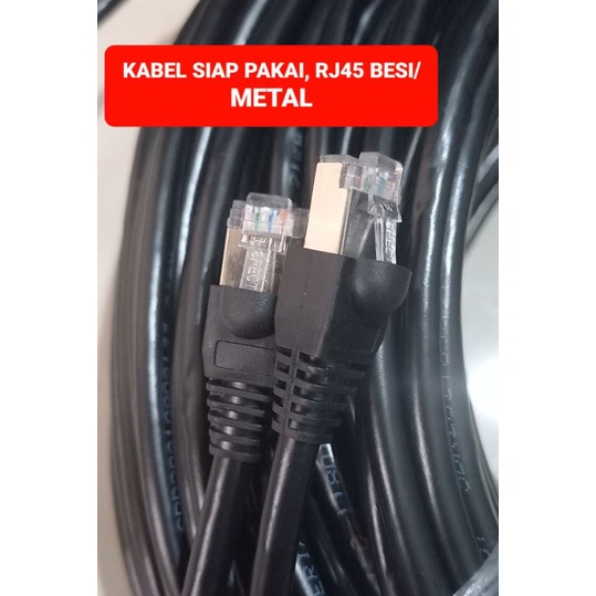 Jual KABEL LAN FTP STP CAT 5E SPECTRA 15 Meter OUTDOOR RJ45 BESI METAL