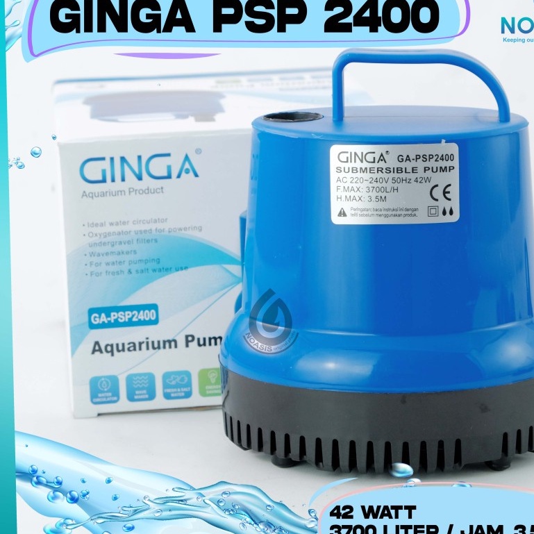 Jual POMPA AIR CELUP AQUARIUM 42 W GINGA GA PSP 2400 PSP 2400 KOLAM