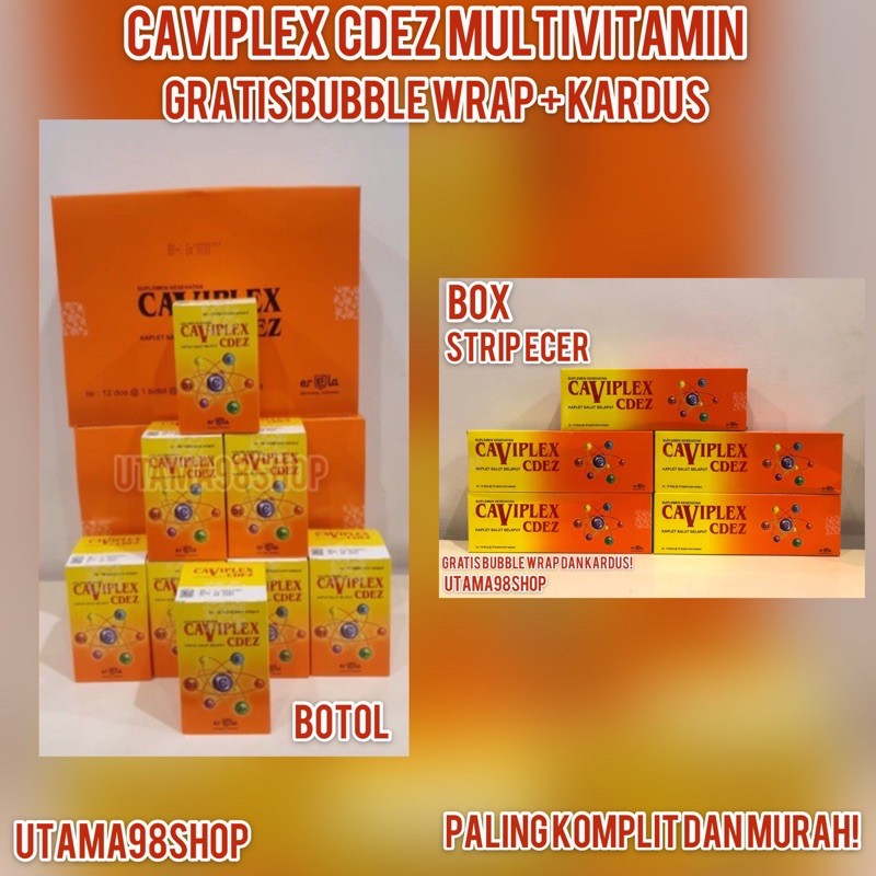 Jual Caviplex Cdez Vit C Mg Vit D Vit E Zinc Isi Tab Murah