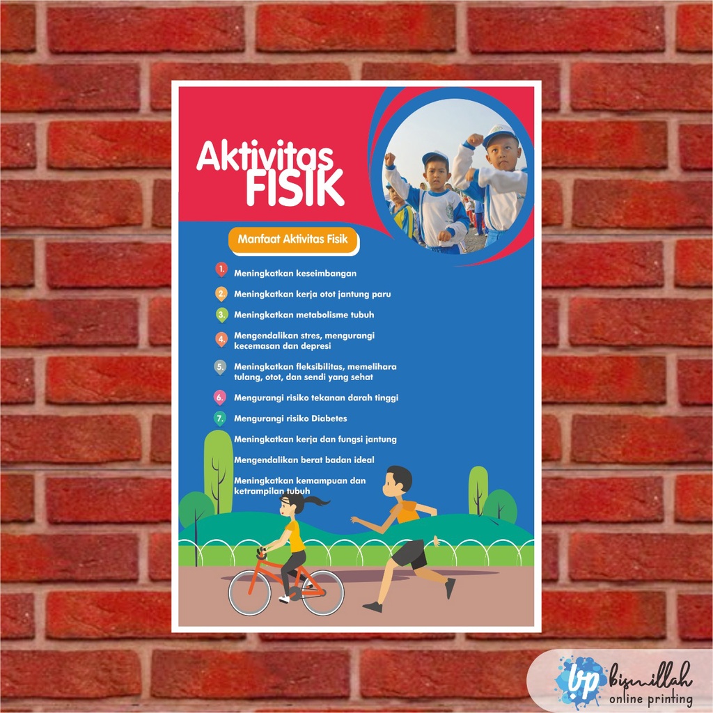 Jual Poster Kesehatan Aktifitas Fisik Shopee Indonesia