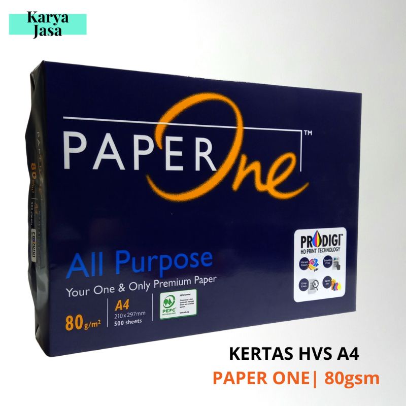 Jual Paper One Kertas HVS Ukuran A4 80 Gsm Kertas A4 80 Gram Grosir