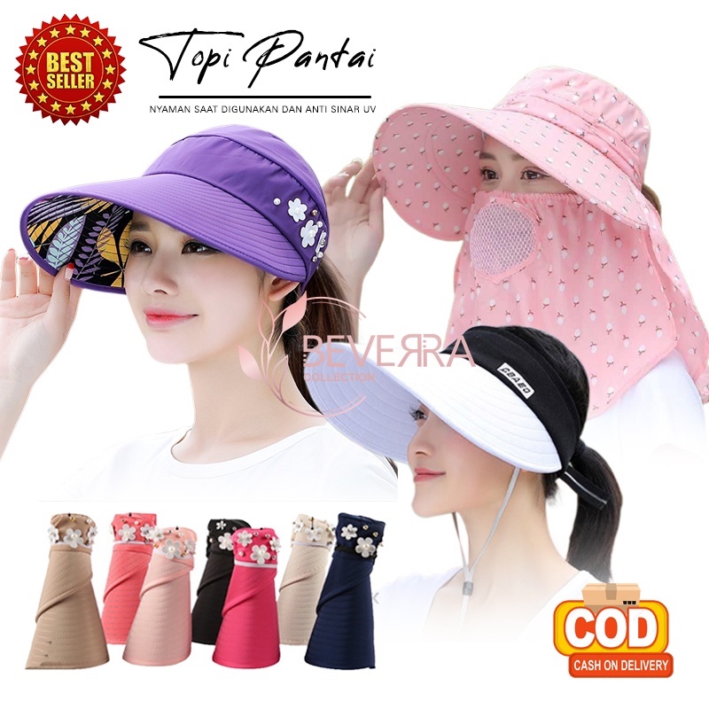 Jual Topi Visor Pantai Outdoor Pelindung Anti Uv Summer Matahari Lipat