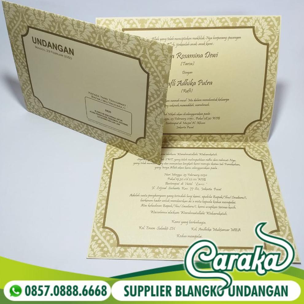 Jual BLANGKO UNDANGAN ERBA 8820 LEMBAR HARGA MURAH TAMPILAN MEWAH