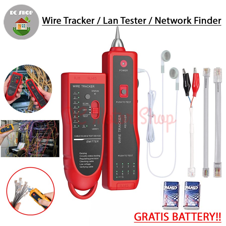 Jual Lan Tester Wire Tracker Kabel Jaringan Network Finder Alat Test