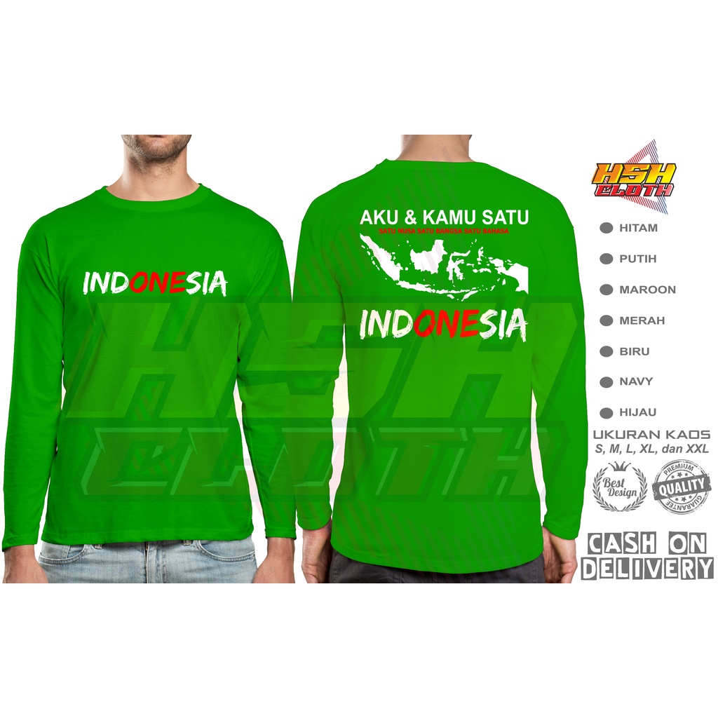 Jual Baju Kaos Pria Distro Sablon DTF HUT RI Garuda Aku Kamu Satu