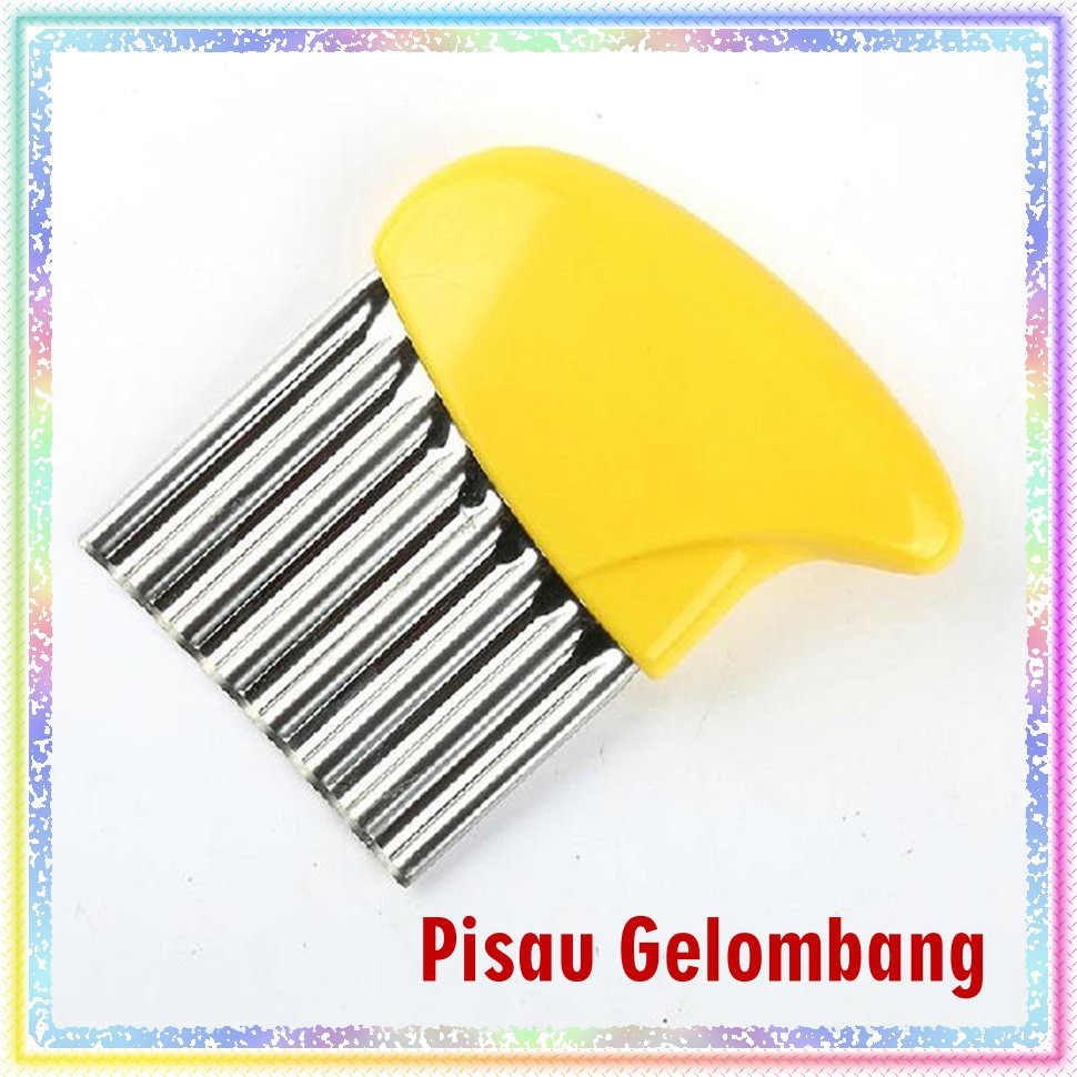 Jual Pisau Pemotong Kentang Bentuk Gelombang Bahan Stainless Potato