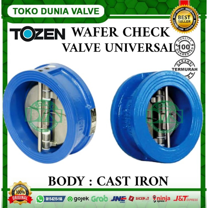 Jual TOZEN JIS 10K SIZE 2 DN 50 DISC 30 WP 16Kg WAFER CHECK VALVE