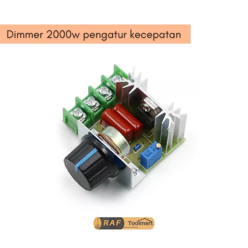 Jual Dimmer 2000 Watt Pengatur Kecepatan Mesin Gerinda Dinamo Kipas