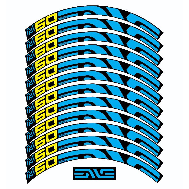 Jual Decal Sticker Rims Velg Sepeda MTB DH ENVE M50 Biru Shopee