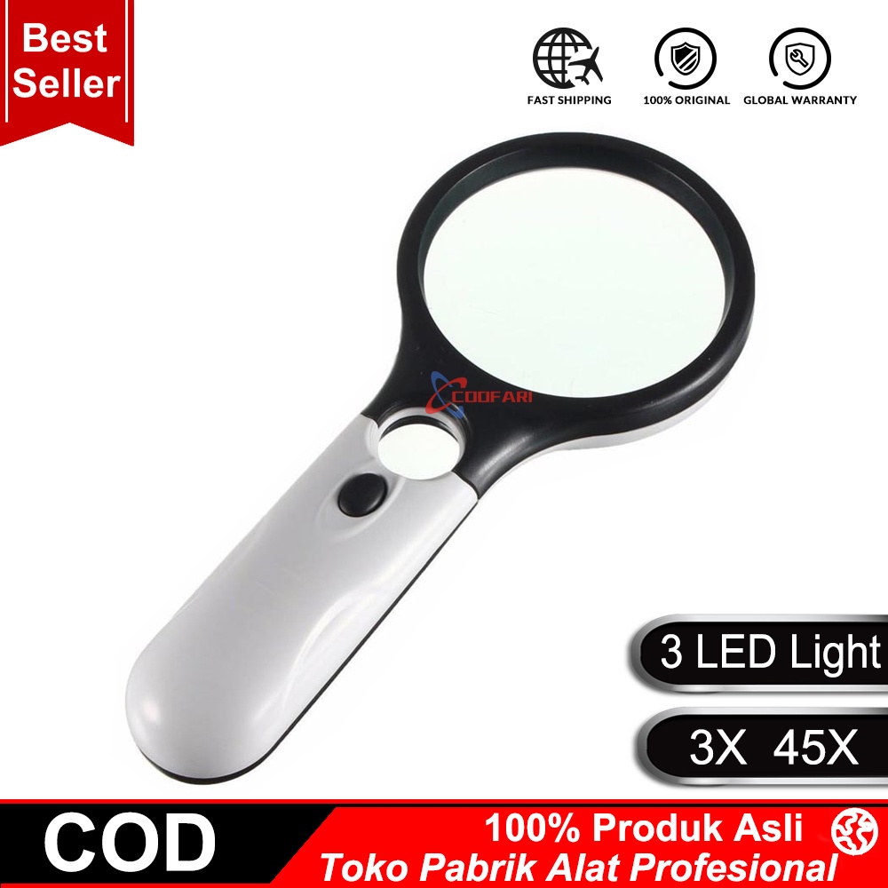 Jual In Kaca Pembesar Dengan Lampu Led Magnifier Gelas Loop