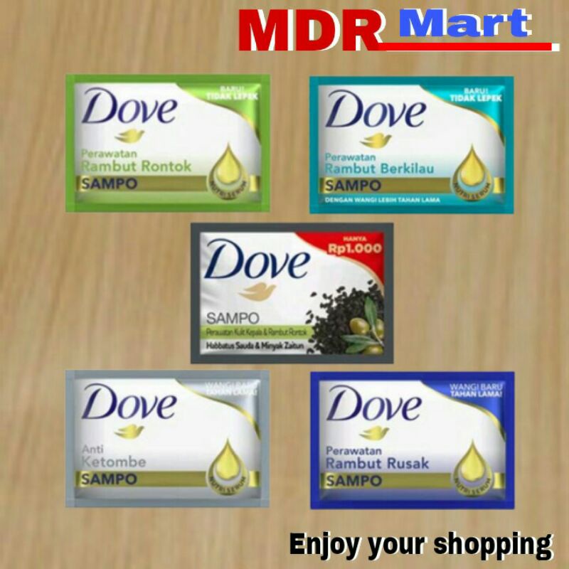 Jual DOVE SHAMPOO SACHET RENCENG 12 X 9ml Shopee Indonesia