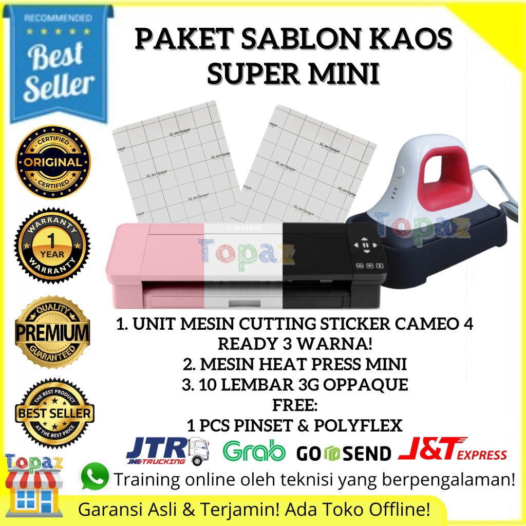 Jual Paket Sablon Kaos Lengkap Super Mini Portrait Mini Heat Press