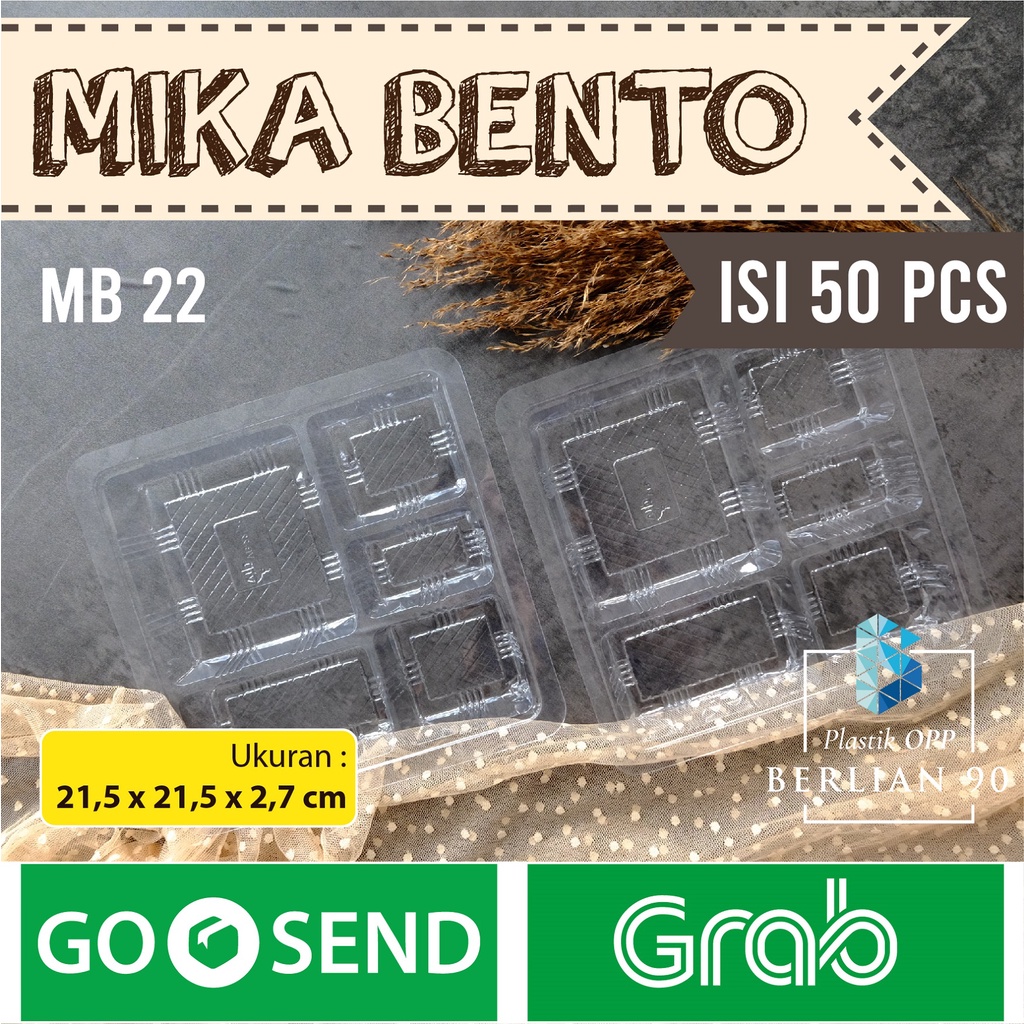 Jual Mika Bento Sekat Mika Bento Bening Tray Bento Alas Nasi Bento