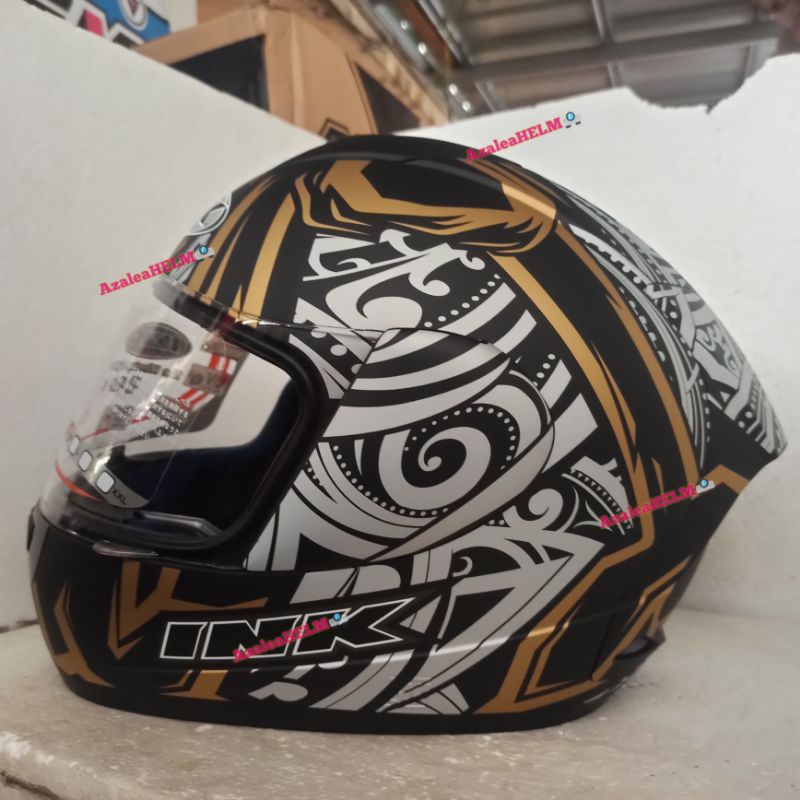 Jual Helm Ink Fullface Cl Max Solid Black Doff Shopee Indonesia