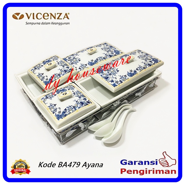 Jual Prasmanan Keramik Segi Wadah Saji Set Rak Vicenza Bacr