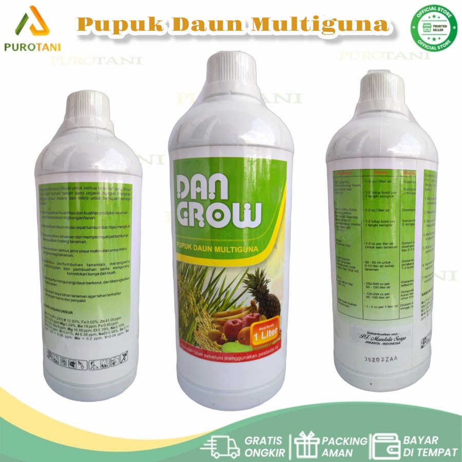 Jual Dangrow L Dan Grow Pupuk Cair Daun Multiguna Liter Shopee