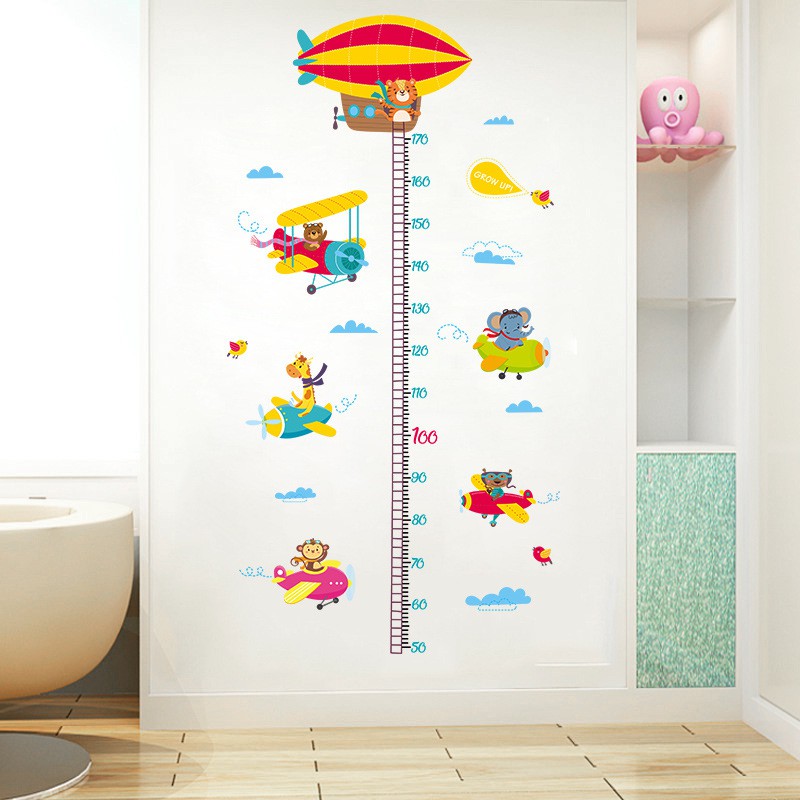 Jual Reliza Wall Sticker Pengukur Tinggi Badan Balon Udara Helikopter