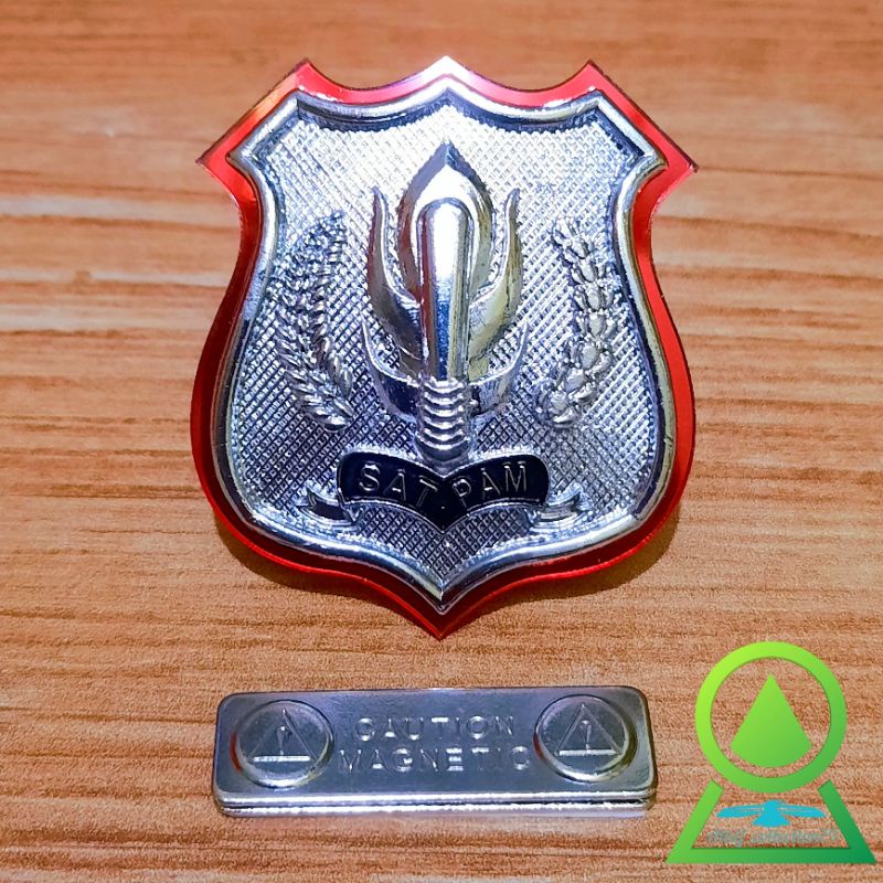 Jual Pin Kewenangan Magnet Akrilik Satpam Security Lencana Satpam