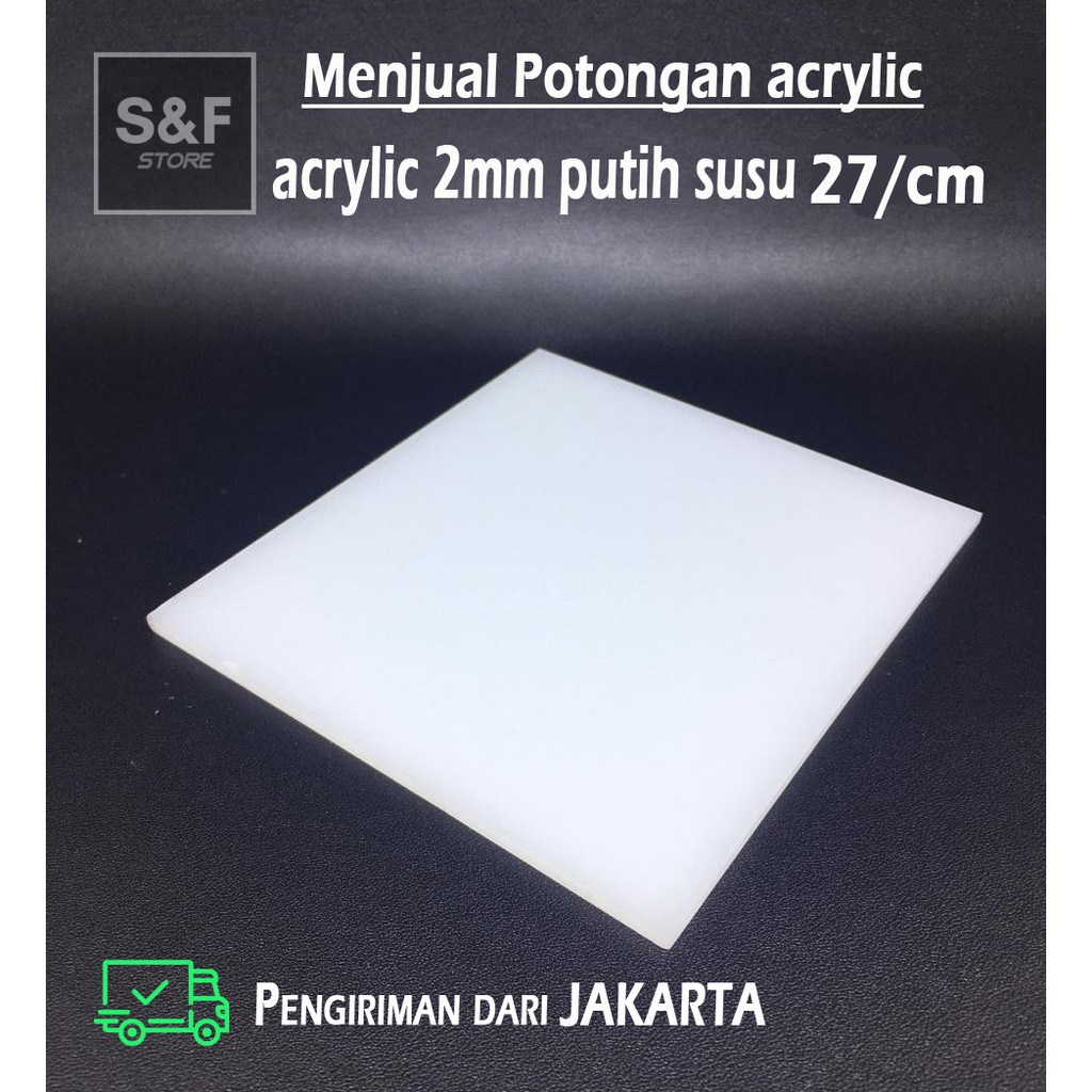 Jual AKRILIK PUTIH SUSU 2MM AKRILIK LEMBARAN UKURAN A5 A4 ACRYLIC