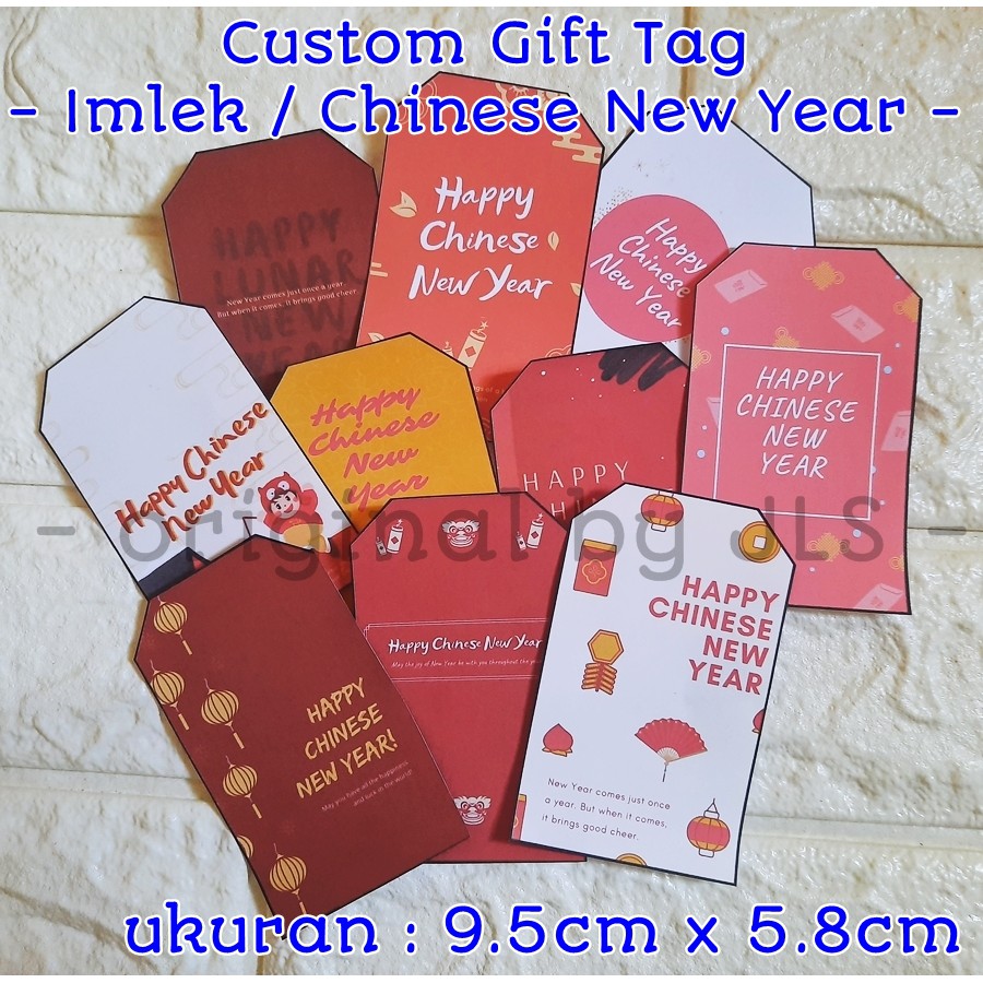 Jual Tag Sincia Kartu Ucapan Gift Tag Imlek Chinese New Year Shopee