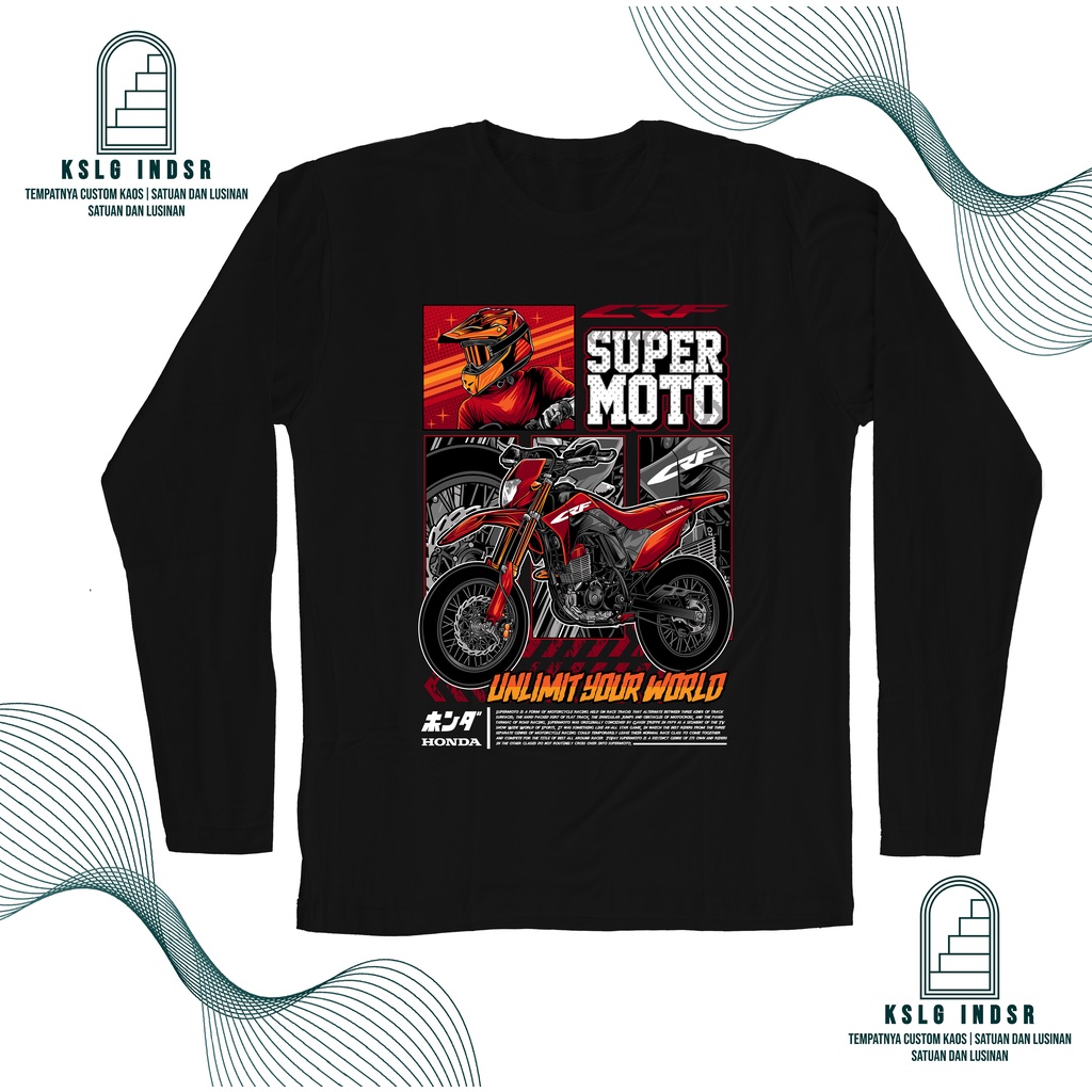 Jual Kaos Baju CRF 150 SUPERMOTO NEW DSAIN 2022 SPECIAL EDITION LENGAN