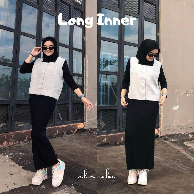 Jual Inner Span Size S M L Xl Xxl Busui Bumil Outer Gamis Tanpa Lengan