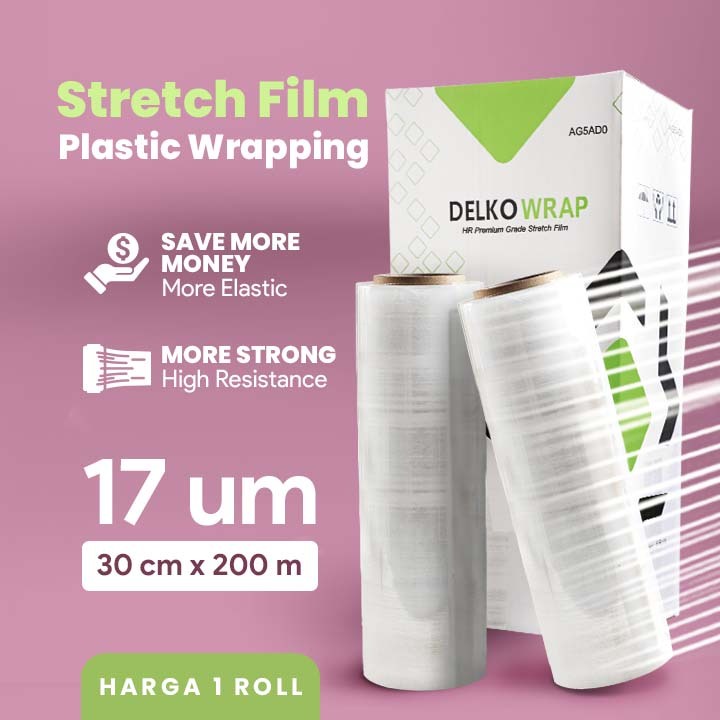 Jual PLASTIK WRAPPING STRETCH FILM Delkowrap 30 Cm Shopee Indonesia