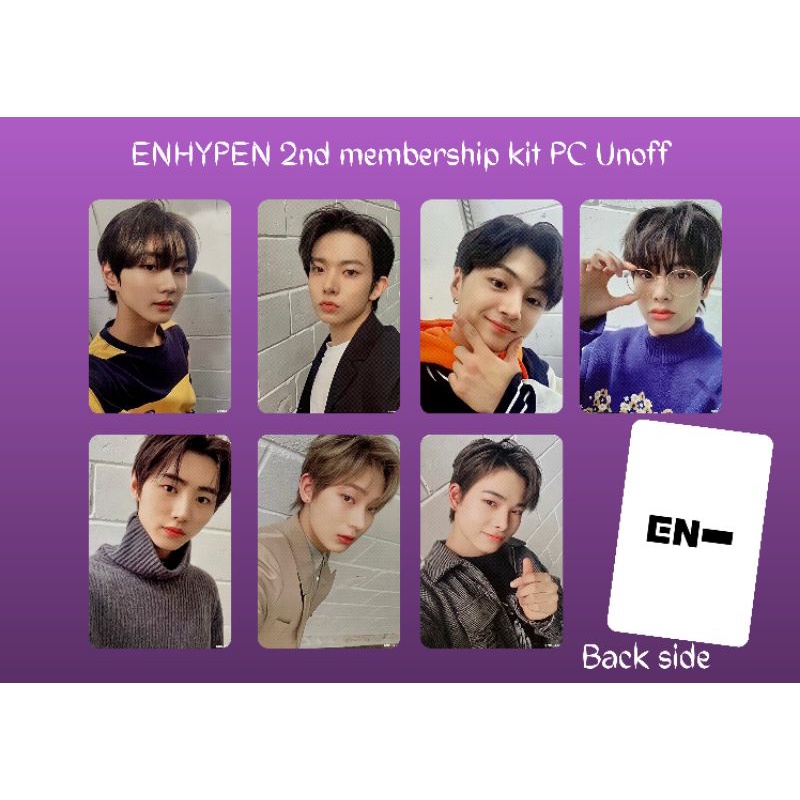 Jual Enhypen Nd Membership Kit Photocard Pc Unofficial Shopee