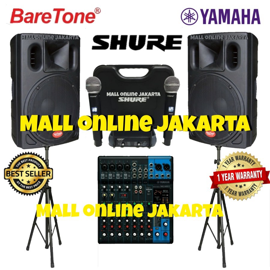 Jual Paket Sound System Outdoor Baretone 15 Inch 800 Watt Yamaha 10