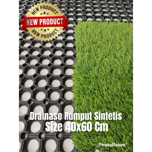 Jual DRAINASE CELL RUMPUT SINTETIS BAHAN KARET SIZE 40X60 CM LEBIH