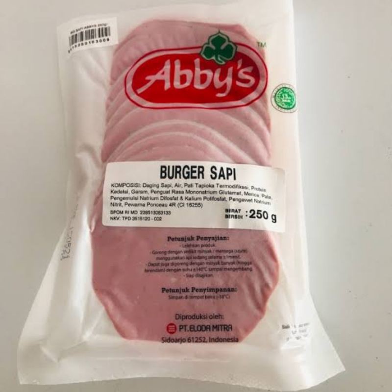 Jual Abby S Burger Sapi Isi Pcs Berat Gr Shopee Indonesia