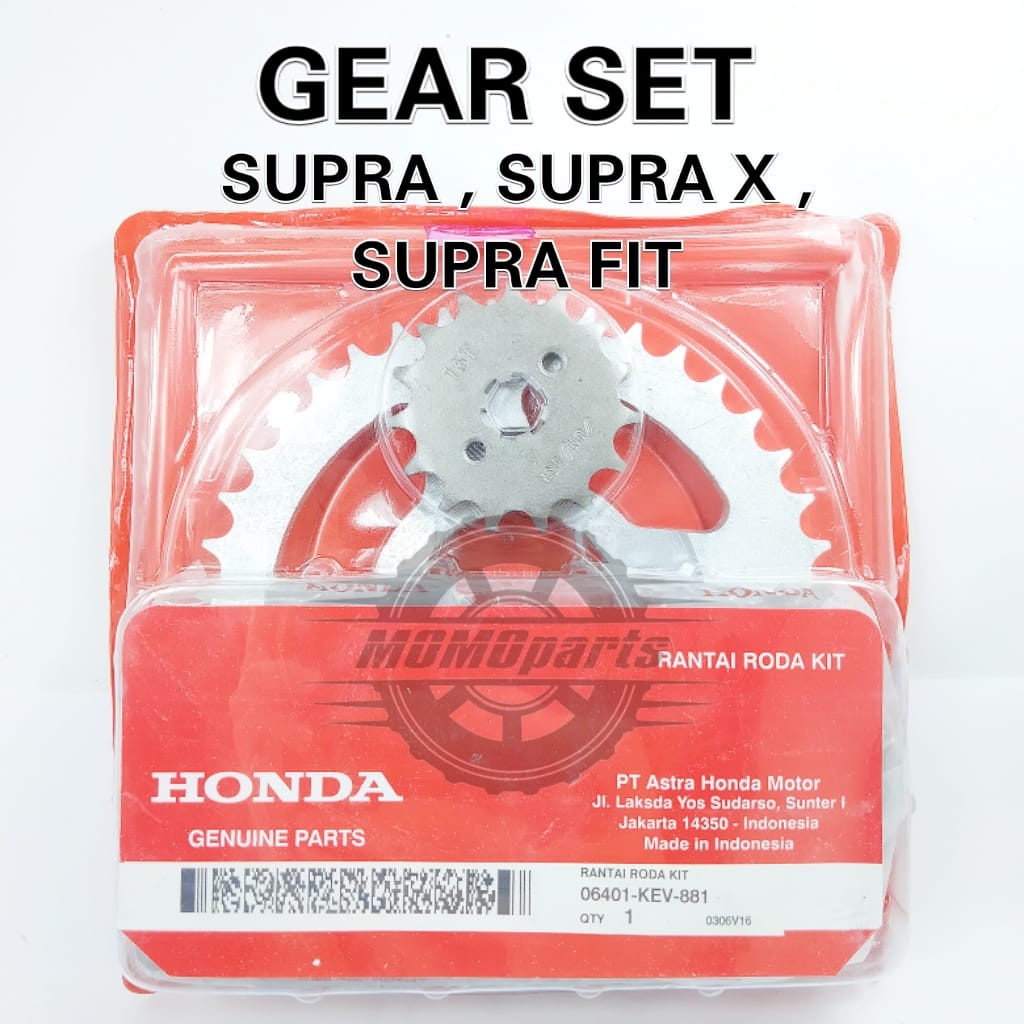 Jual ORIGINAL GEAR SET SUPRA X SUPRA FIT GIR RANTAI HONDA AHM SUPRA 100