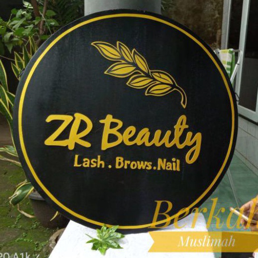 Jual Outdoor 2 Sisi D70 Papan Nama Kayu Mahoni Toko Butik Cafe Tempat