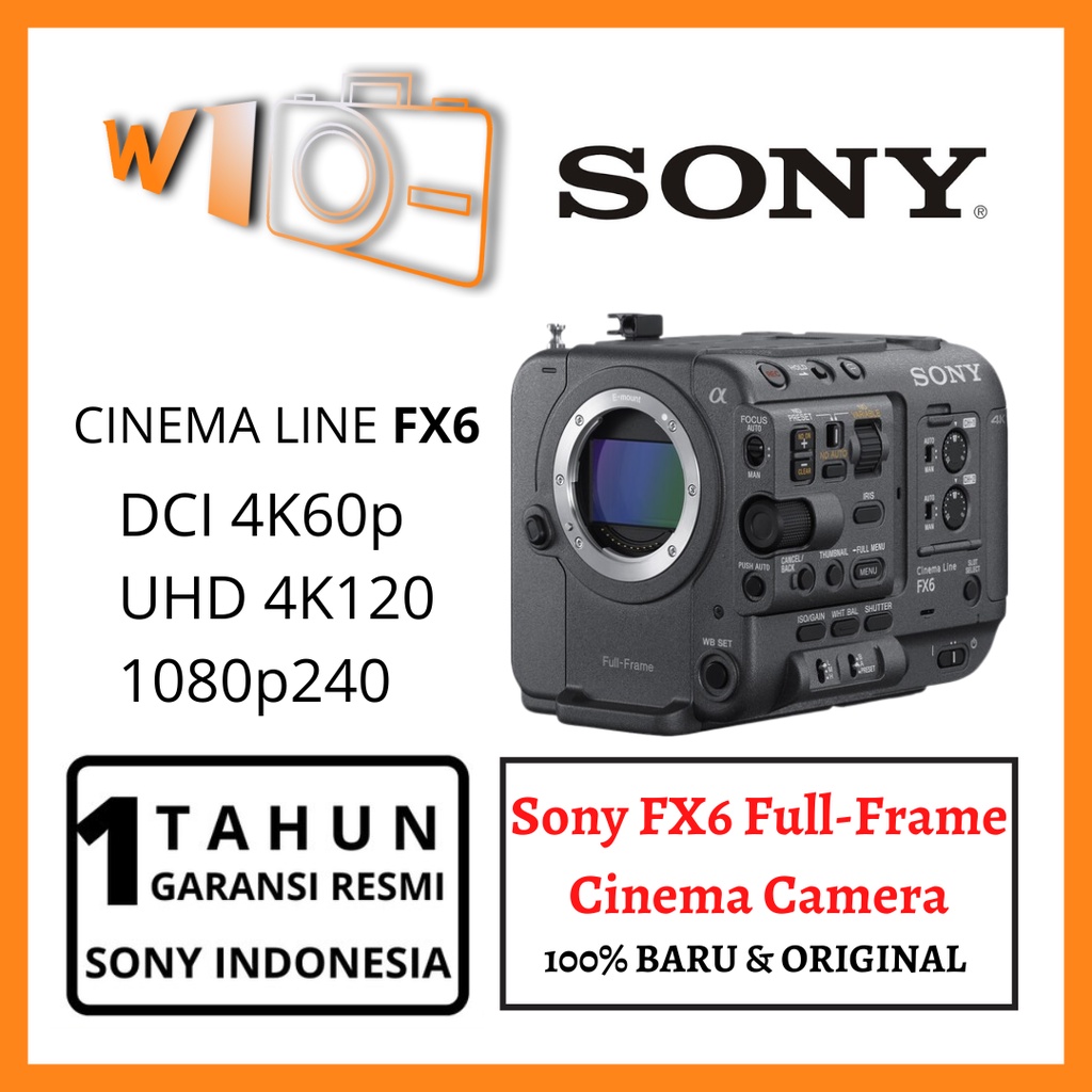 Jual Sony FX6 Full Frame Professional Cinema Camera Camcorder Body