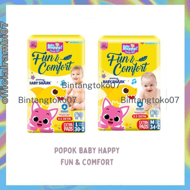 Jual Baby Happy Fun And Comfort Pinkfong Baby Shark M L Pampers