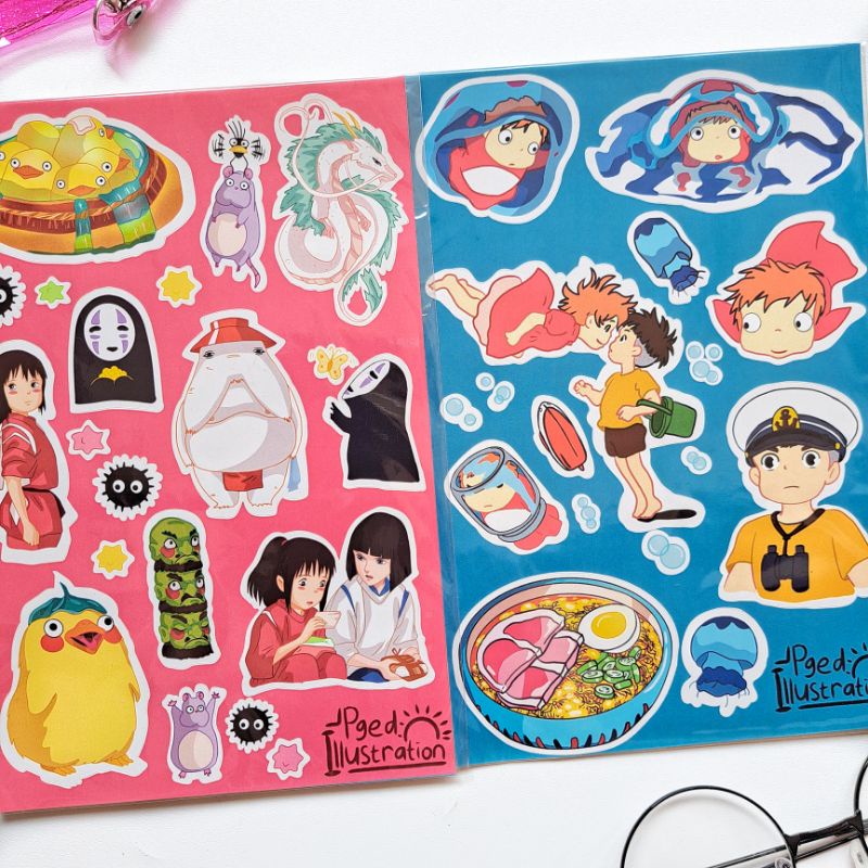 Jual Sticker Anime Studio Ghibli Sticker Sheet Cut Jurnal By Onintwin