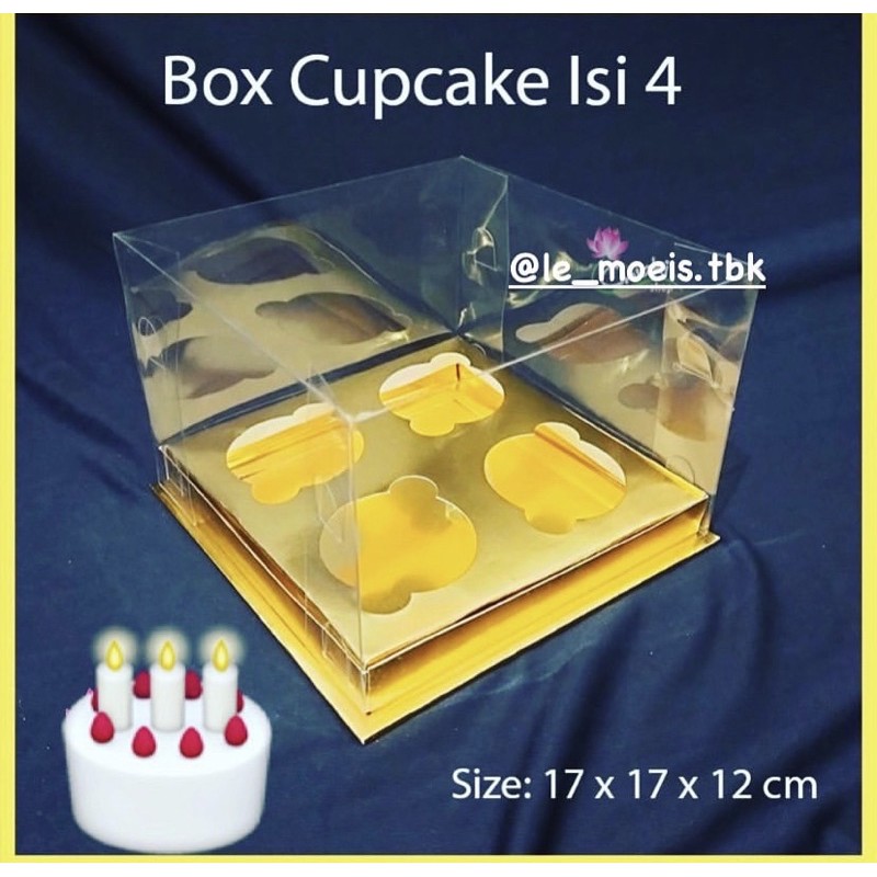 Jual Box Mika Cupcake Isi Gold Uk X X Cm Donat Dus Kue