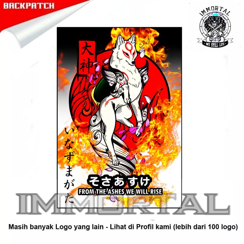 Jual Backpatch Emblem Punggung Jumbo Besar Samurai Jepang Keren