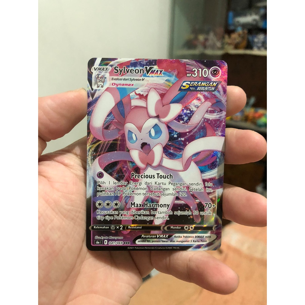 Jual Kartu Pokemon TCG Sylveon VMax RRR S6a S8b Eevee Heroes Para Eevee